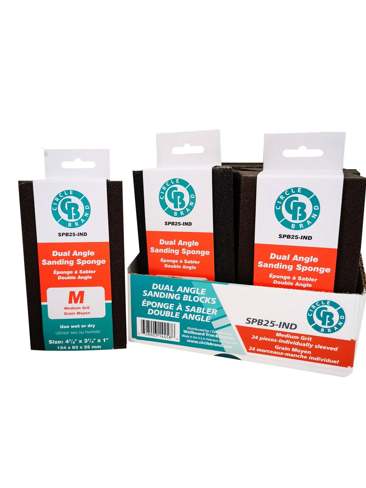 Wallboard SPB13-IND Dual Angle (Fine/Medium) Sleeved Circle Brand Sanding Block