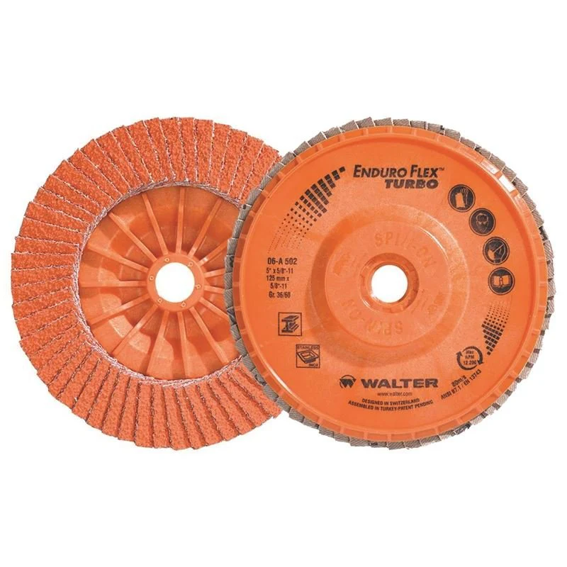 WALTER 06A502 ENDURO-FLEX Turbo Blending Disc 5in X  5/8in-11 GR36/60