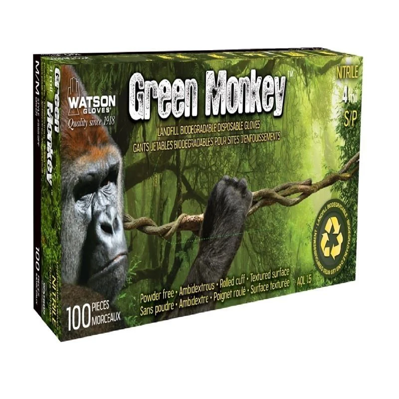 Watson Green Monkey Biodegradable Gloves - 50prs - Image 2