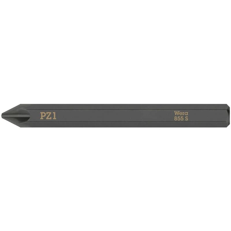 WERA 05018163001 855 S Pozidriv bits for impact screwdrivers, PZ 1 x 70 mm