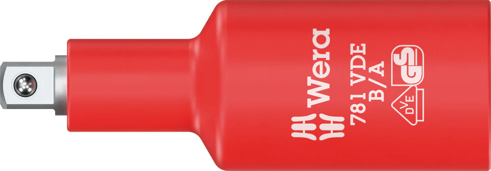 WERA 05024692001 781 B/A VDE CONNECTOR, INSULATED, 3/8", 781 B/A X 1/4 X 66 MM X 3/8"