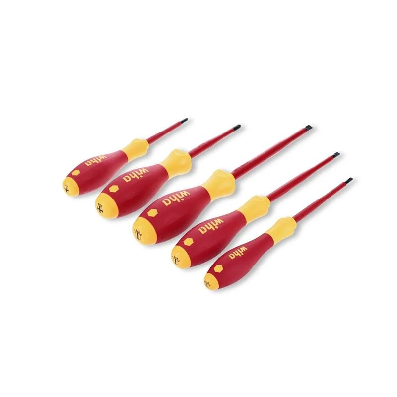 WIHA 32059 5 PIECE INSULATED SOFTFINISH SLOTTED/PHILLIPS/SQUARE SCREWDRIVER SET - Image 2
