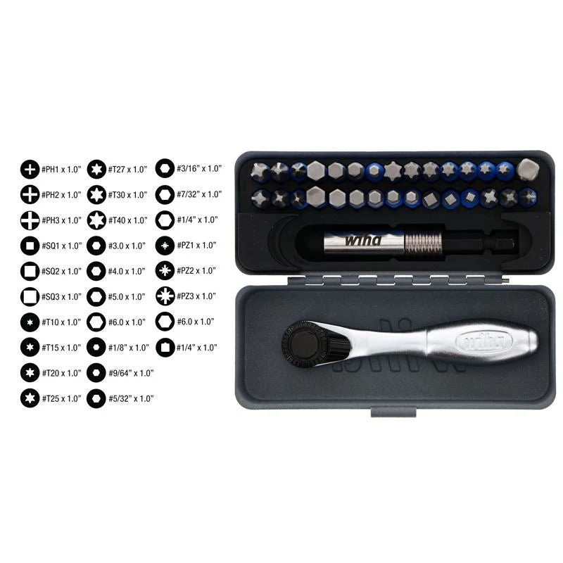 WIHA 76889 32 PIECE GOBOX TERMINATORBLUE MINI RATCHET AND IMPACT BIT SET - Image 8