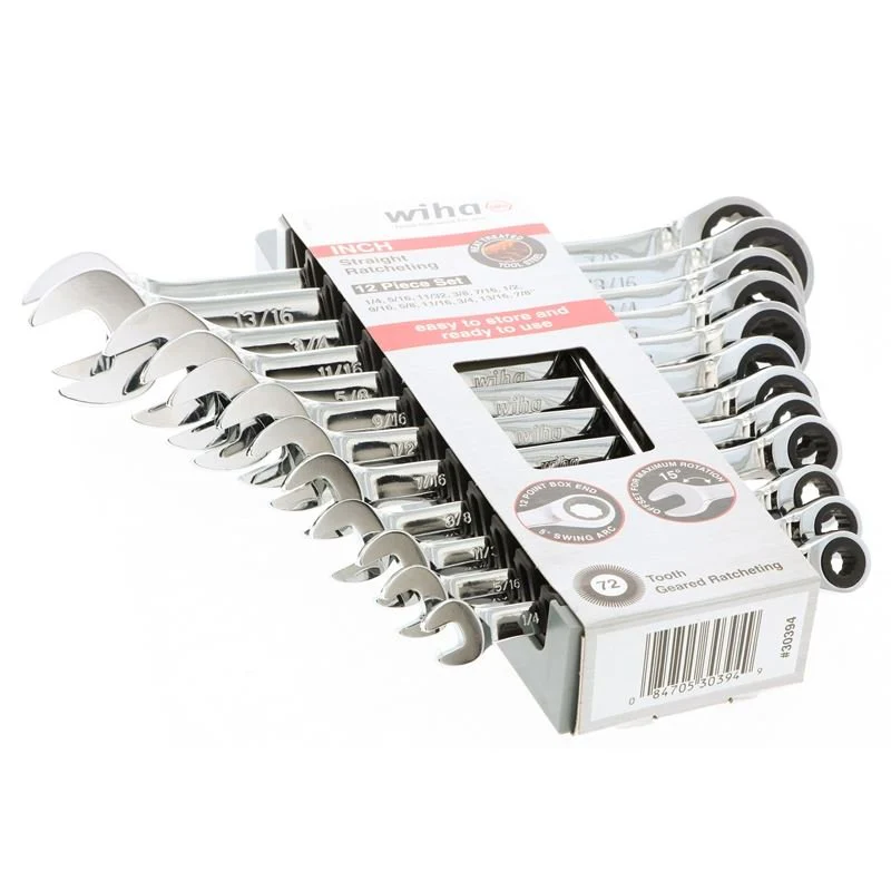 Wiha Combination Inch Ratchet Wrenches 12 Piece Set - Image 2