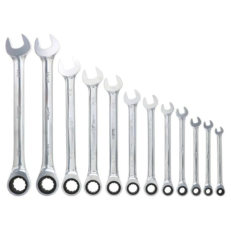 Wiha Combination Inch Ratchet Wrenches 12 Piece Set - Image 4