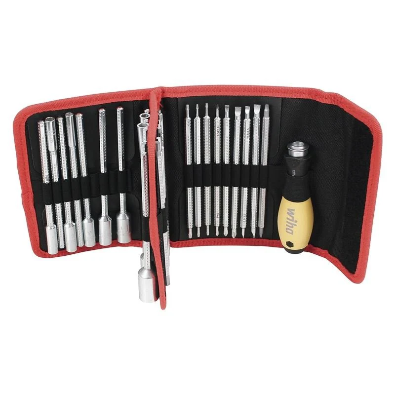 Wiha ESD Safe Drive-Loc VI Interchangeable Blade 32 Piece Set in Folding Wallet