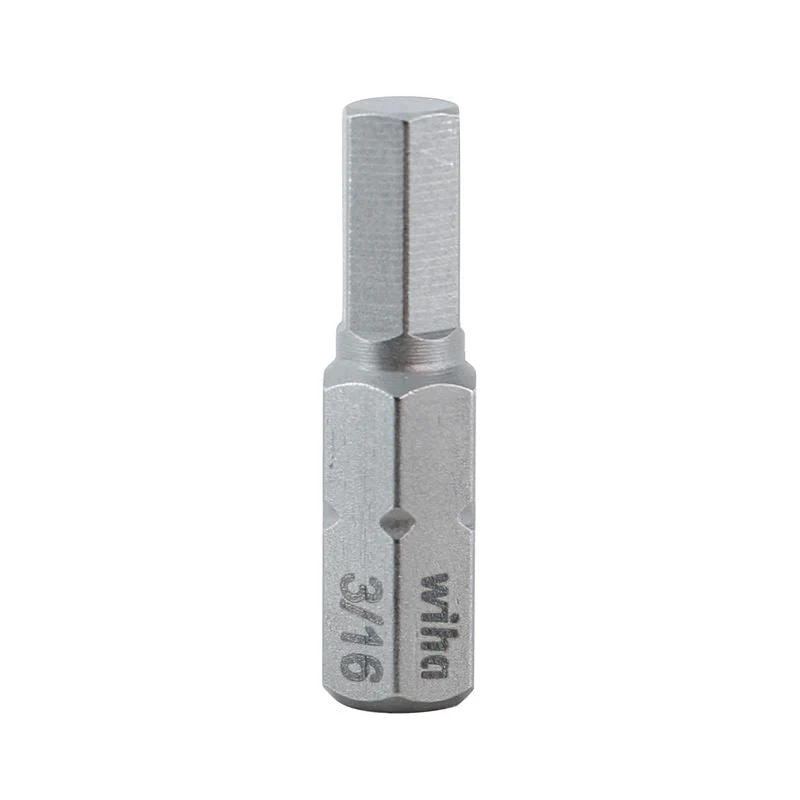 Wiha Hex Inch Insert Bit 3/16 x 25mm Pack of 10 Bits - Image 2