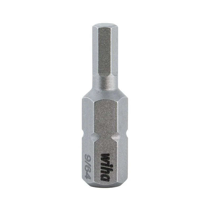 Wiha Hex Inch Insert Bit 9/64 x 25mm Pack of 10 Bits - Image 2