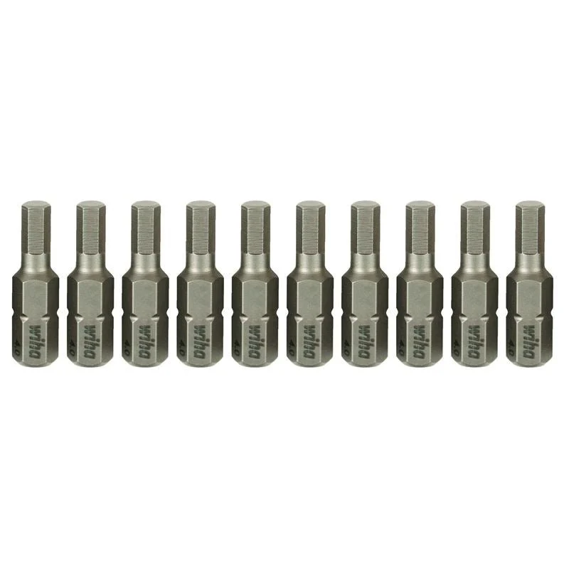 Wiha Hex Metric Insert Bit 4.0 x 25mm Pack of 10 Bits - Image 3