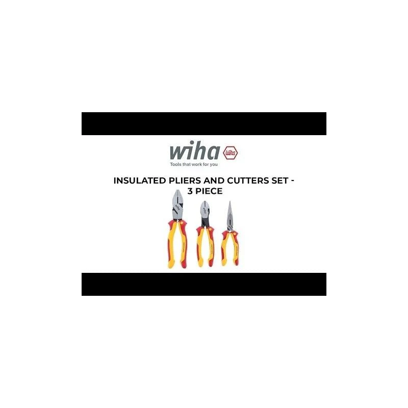 Wiha Insulated Pliers and Cutters Set 3-Piece - Image 3