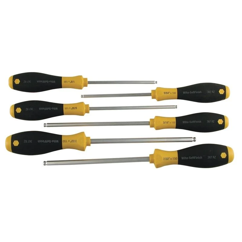 Wiha MagicRing Ball End Inch Screwdriver 6 Piece Set