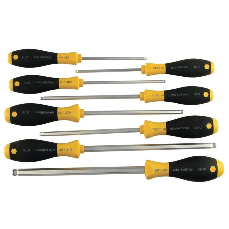 Wiha MagicRing Ball End Inch Screwdriver 8 Piece Set