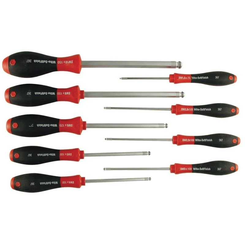 Wiha MagicRing Ball End Metric Screwdiver 9 Piece Set