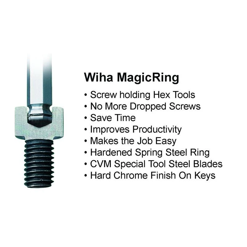 Wiha MagicRing Screw Holding Ball End Hex L-Key Inch 13 Piece Set - Image 3