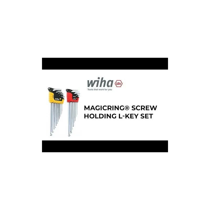Wiha MagicRing Screw Holding Ball Hex Inch and Metric L-Key Set in ErgoStar holder - Image 11