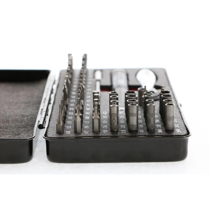 Wiha Master Tech 65 Piece Set - ESD Handle, Mini Ratchet and MicroBits In Metal Storage Box - Image 8