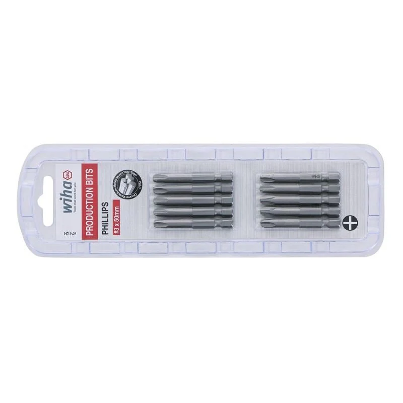 Wiha Phillips Power Bit #3 x 50mm Pack of 10 Bits