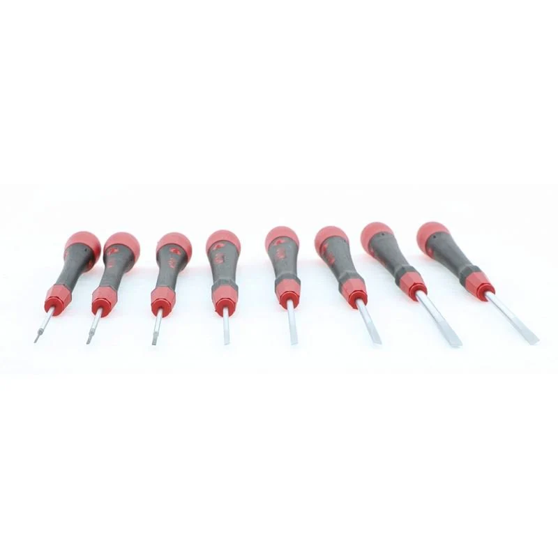 Wiha PicoFinish Precision Slotted Screwdrivers 8 Piece Set in Canvas Pouch - Image 3