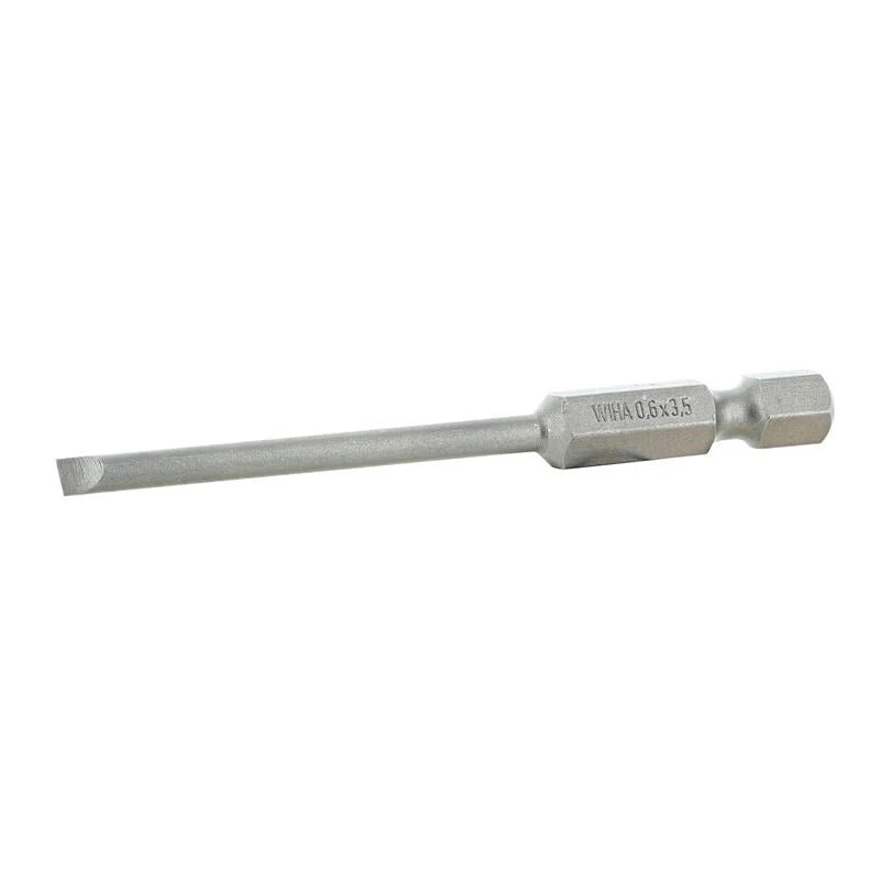 Wiha Slotted Power Bit 3.5 x 70mm Pack of 10 Bits - Image 2