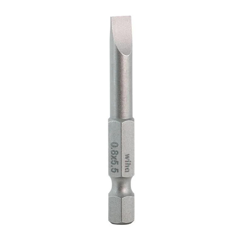 Wiha Slotted Power Bit 5.5 x 50mm Pack of 10 Bits - Image 2