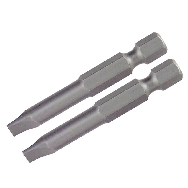 Wiha Slotted Power Bit 8.0 x 50mm Pack of 2 Bits