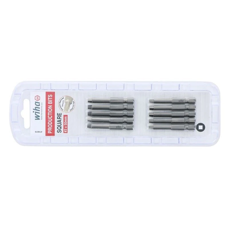 Wiha Square Power Bit #3 x 50mm Pack of 10 Bits