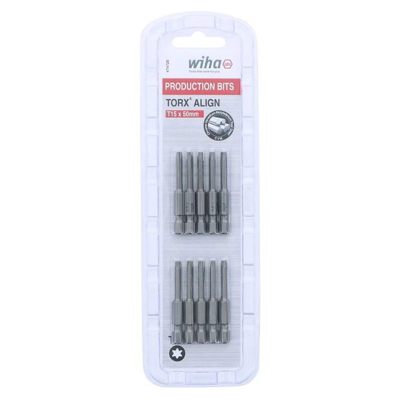 Wiha Torx Align Power Bit T15 x 50mm Pack of 10 Bits - Image 4
