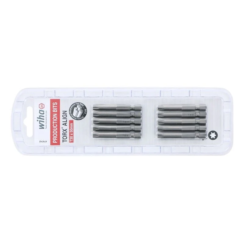 Wiha Torx Align Power Bit T30 x 50mm Pack of 10 Bits - Image 2