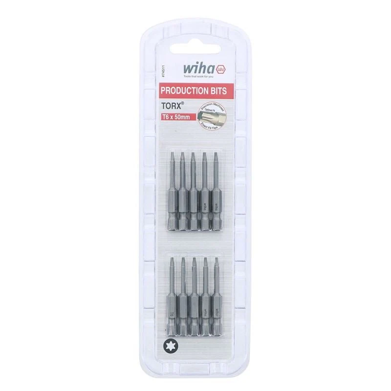 Wiha Torx Power Bit T6 x 50mm Pack of 10 Bits - Image 4