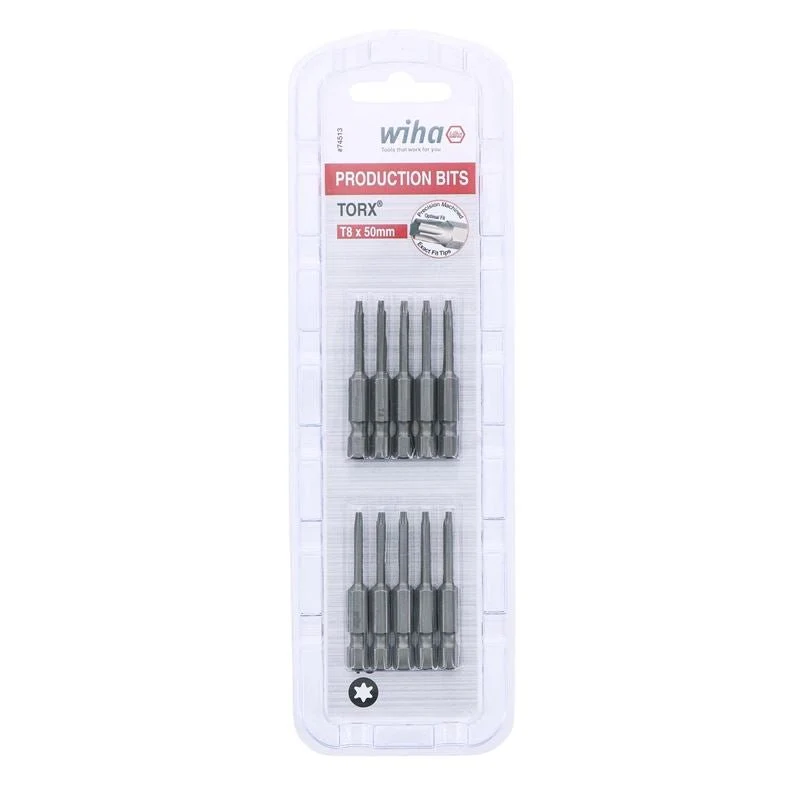 Wiha Torx Power Bit T8 x 50mm Pack of 10 Bits - Image 5